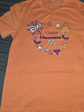 Men's Orange Halloween Graphic Short Sleeve Tee